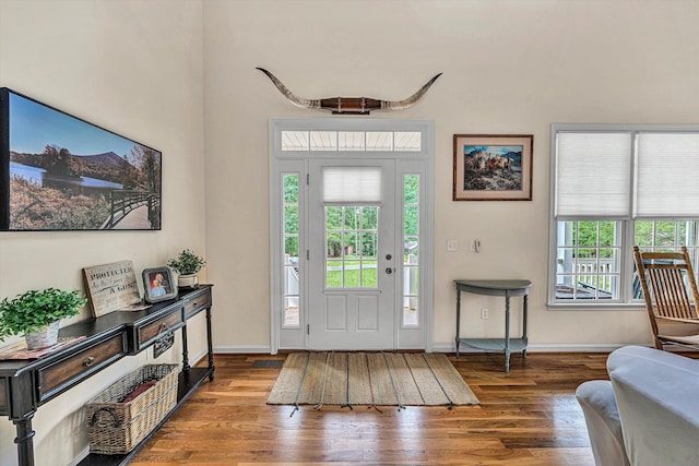 1309 W Pine Ridge Rd, Huddleston, VA 24104 - entrance foyer featuring wood finished floors and baseboards