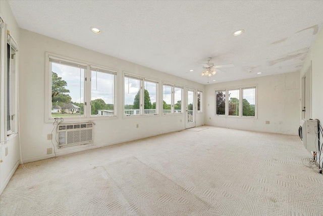 205 Park Shores Cir, Moneta, VA 24121 - unfurnished sunroom with an AC wall unit