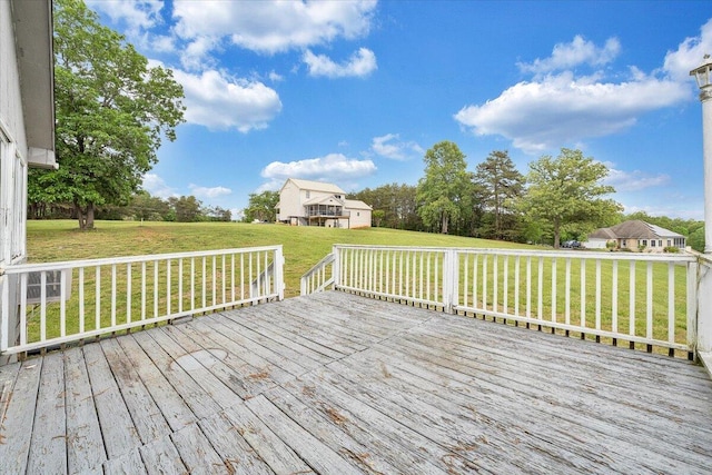 205 Park Shores Cir, Moneta, VA 24121 - wooden terrace with a yard