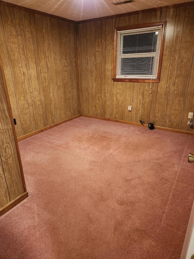 215 Overlook Rd, Vinton, VA 24179 - empty room featuring carpet floors and wooden walls