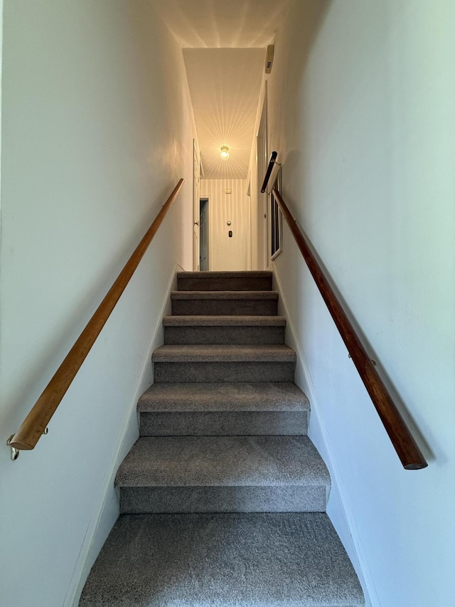 5265 Wipledale Ave, Roanoke, VA 24019 - staircase featuring carpet flooring