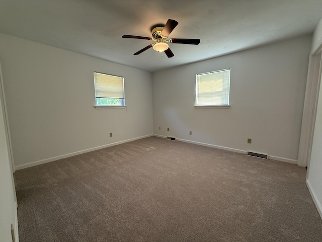 5265 Wipledale Ave, Roanoke, VA 24019 - spare room with carpet floors, a ceiling fan, and baseboards
