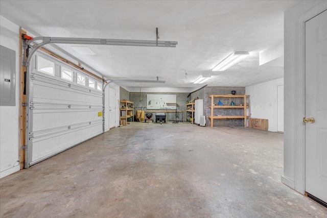 garage featuring electric panel