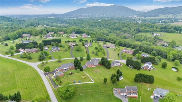 aerial view of a mountain backdrop