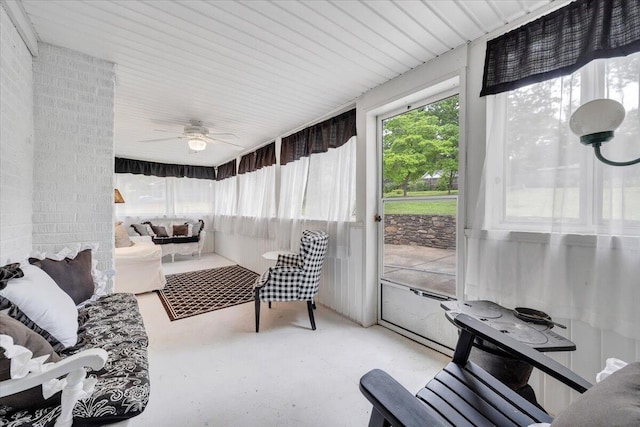 8209 Webster Dr, Roanoke, VA 24019 - sunroom with a ceiling fan