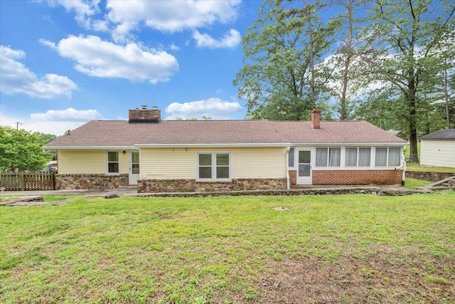 8209 Webster Dr, Roanoke, VA 24019 - view of front facade featuring a chimney and stone siding