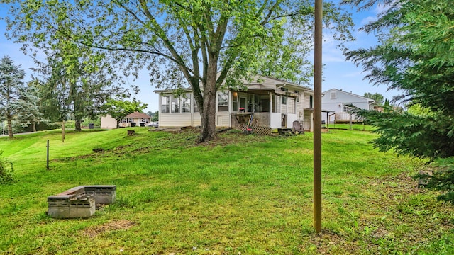 8574 Brubaker Dr, Roanoke, VA 24019 - view of green lawn featuring a sunroom