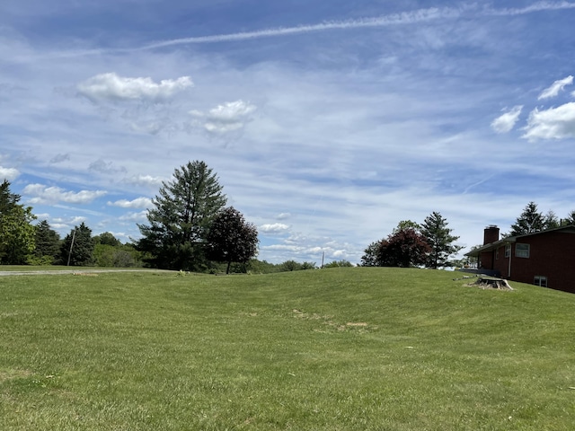 view of grassy yard