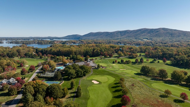 LOT243 Flagstick Ct, Penhook, VA 24137 - bird's eye view of a water and mountain view and a local golf course