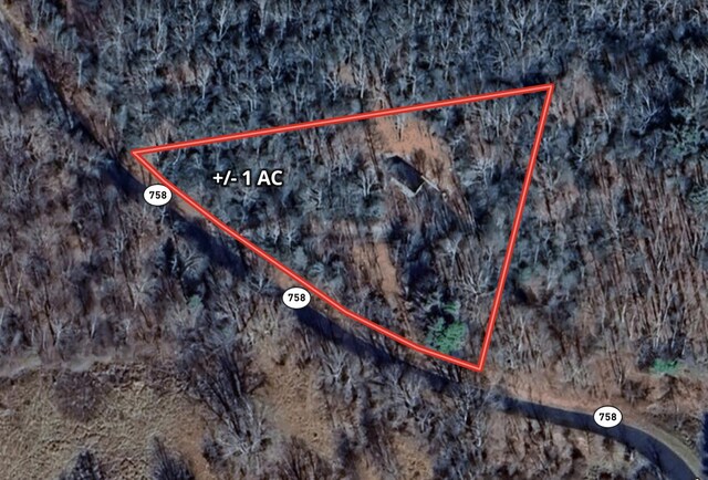 3119 Buffalo Mountain Rd SW, Willis, VA 24380 - aerial map of property and surrounding area featuring property boundaries highlighted