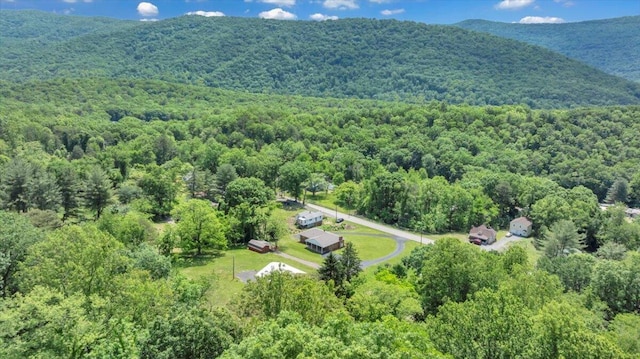 1104 Dolly Ann Dr, Covington, VA 24426 - aerial view of a heavily wooded area and mountains