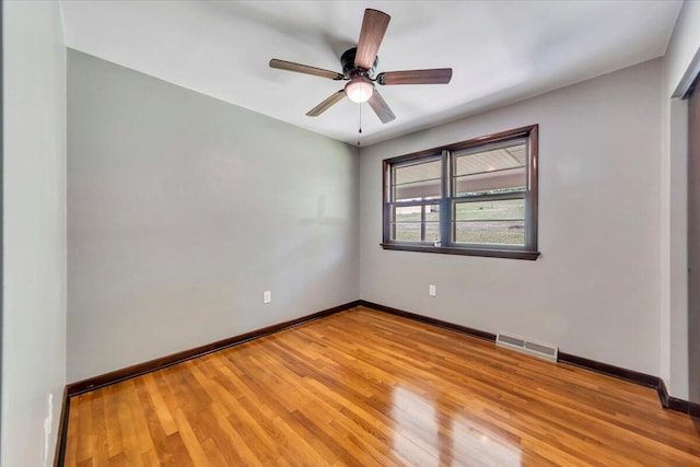 1104 Dolly Ann Dr, Covington, VA 24426 - empty room with light wood-type flooring, baseboards, and ceiling fan