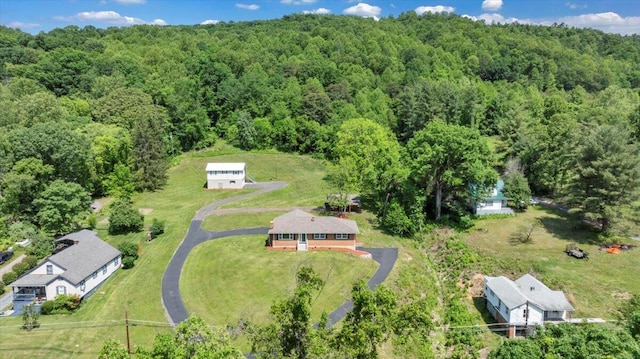 1104 Dolly Ann Dr, Covington, VA 24426 - view from above of property with a heavily wooded area