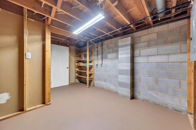 1104 Dolly Ann Dr, Covington, VA 24426 - unfinished below grade area featuring concrete block wall