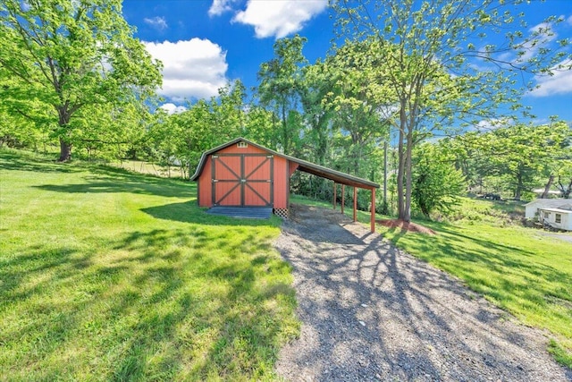 1104 Dolly Ann Dr, Covington, VA 24426 - view of grassy yard featuring gravel driveway