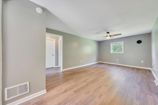 1104 Dolly Ann Dr, Covington, VA 24426 - empty room with ceiling fan, light wood-style flooring, baseboards, and a smoke detector