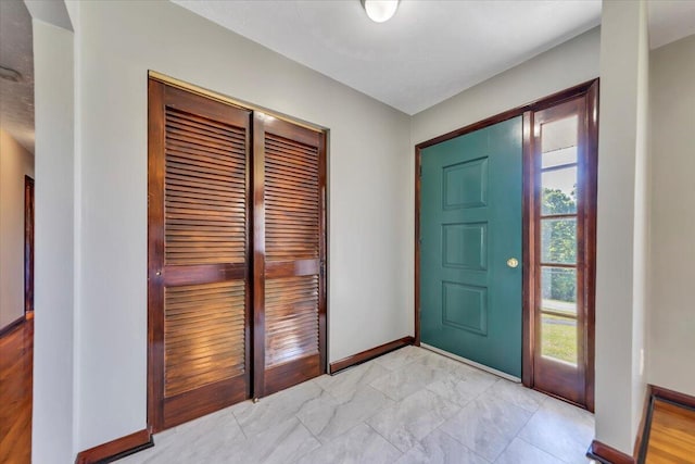 1104 Dolly Ann Dr, Covington, VA 24426 - entryway with baseboards and light marble finish floors