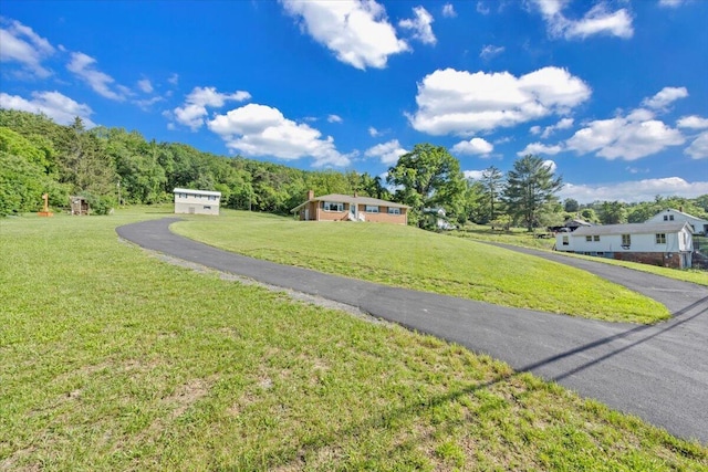 1104 Dolly Ann Dr, Covington, VA 24426 - view of front of home with a front yard and a wooded view