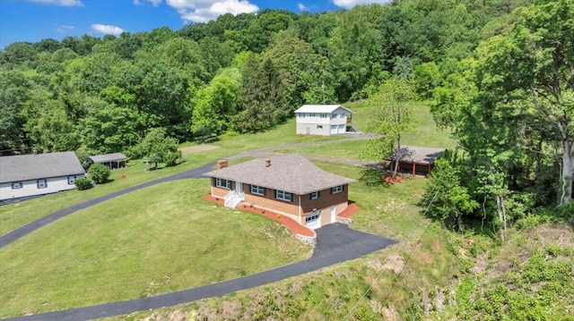 1104 Dolly Ann Dr, Covington, VA 24426 - view from above of property featuring a heavily wooded area