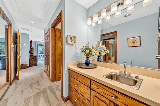 217 Anthony Home Rd, Huddleston, VA 24104 - bathroom featuring vanity and baseboards