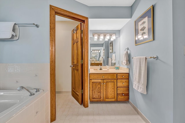 217 Anthony Home Rd, Huddleston, VA 24104 - bathroom with a bath, baseboards, and vanity