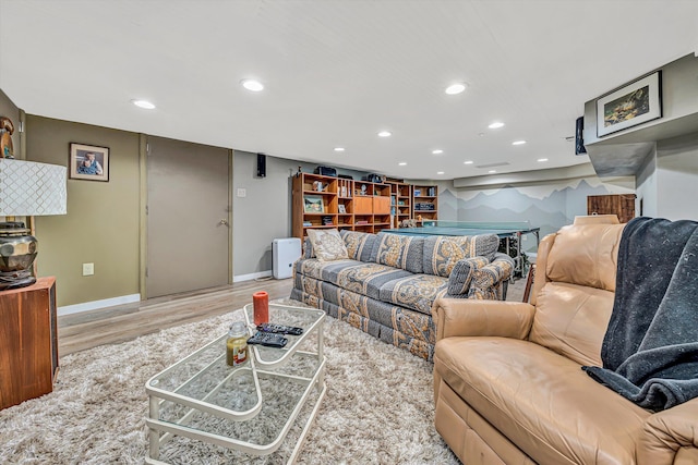 217 Anthony Home Rd, Huddleston, VA 24104 - living area featuring recessed lighting, wood finished floors, and baseboards