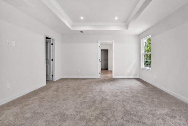 7036 Fairway Ridge Rd, Salem, VA 24153 - spare room with carpet, a raised ceiling, baseboards, and recessed lighting