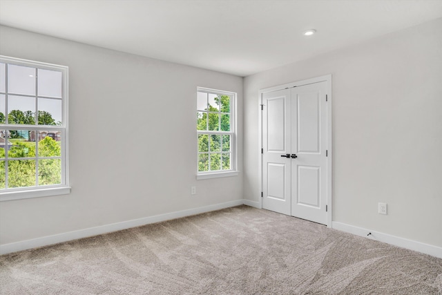 7036 Fairway Ridge Rd, Salem, VA 24153 - unfurnished bedroom featuring carpet flooring, baseboards, a closet, and recessed lighting