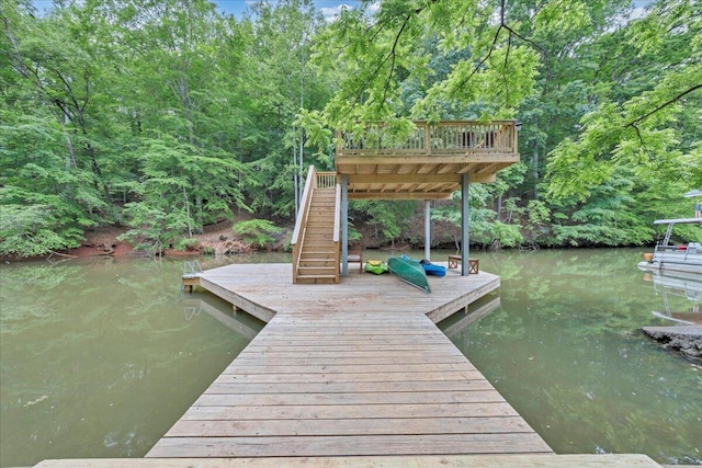 3003 Northridge Rd, Hardy, VA 24101 - dock area featuring stairs and a water view