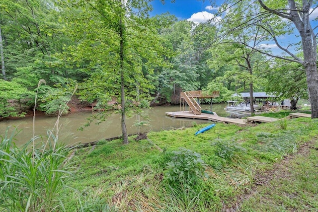 3003 Northridge Rd, Hardy, VA 24101 - view of yard with a floating dock and a water view