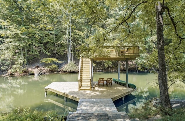 3003 Northridge Rd, Hardy, VA 24101 - dock area featuring a water view and stairway