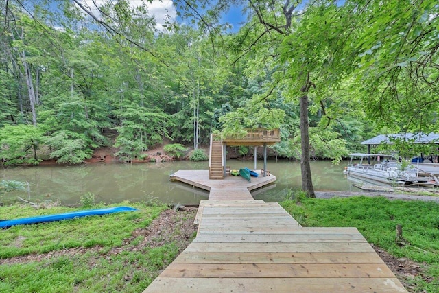 3003 Northridge Rd, Hardy, VA 24101 - dock featuring a water view and stairway