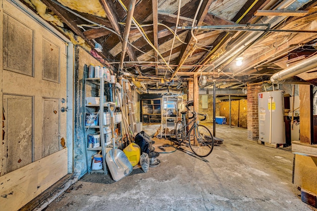 2102 Berkley Ave SW, Roanoke, VA 24015 - unfinished basement featuring water heater and electric panel