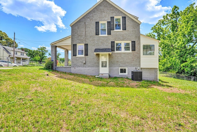 1228 Thomas Ave NW, Roanoke, VA 24017 - back of house with cooling unit and brick siding