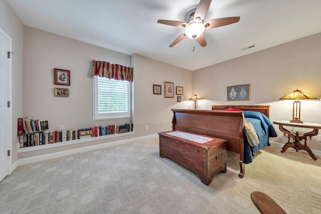 1017 Joffrey Dr, Huddleston, VA 24104 - carpeted bedroom with baseboards and a ceiling fan