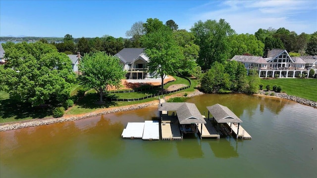 95 Shoreline Cir, Penhook, VA 24137 - dock with a water view