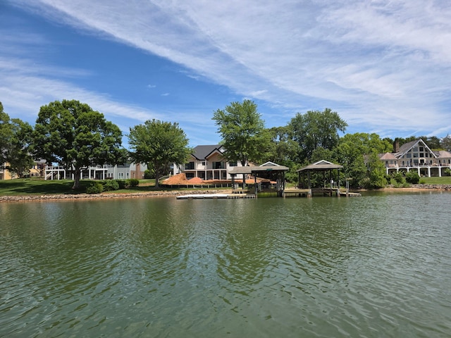 95 Shoreline Cir, Penhook, VA 24137 - water view featuring a gazebo