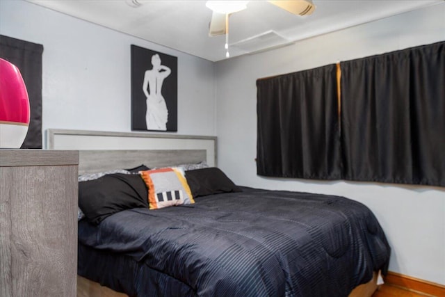 1829 Court St NW, Roanoke, VA 24012 - bedroom featuring wood finished floors and ceiling fan