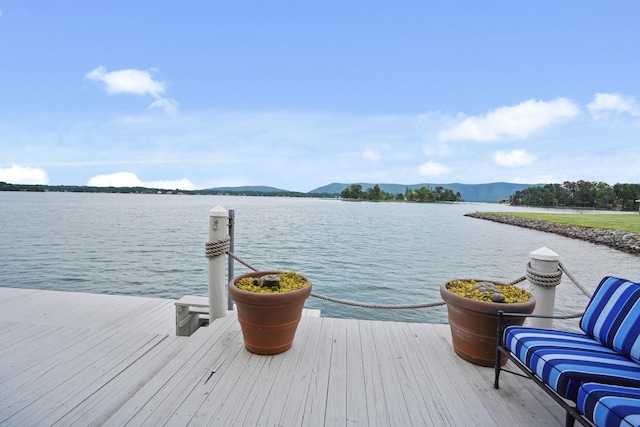 392 Carrs Point Ln, Moneta, VA 24121 - dock with a water and mountain view