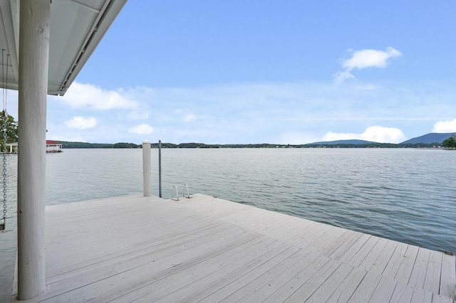 392 Carrs Point Ln, Moneta, VA 24121 - dock featuring a water and mountain view