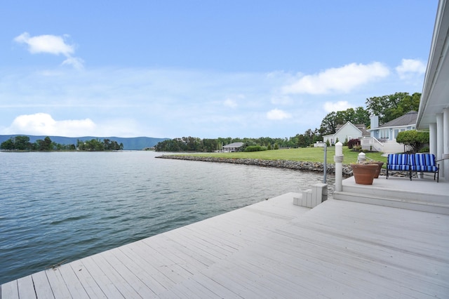 392 Carrs Point Ln, Moneta, VA 24121 - dock featuring a water view and a yard