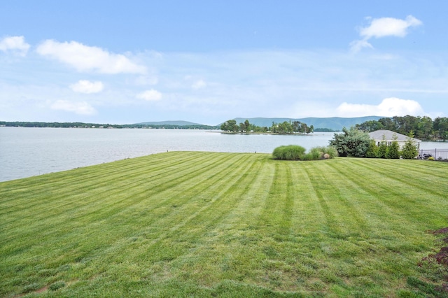 392 Carrs Point Ln, Moneta, VA 24121 - view of grassy yard with a water and mountain view