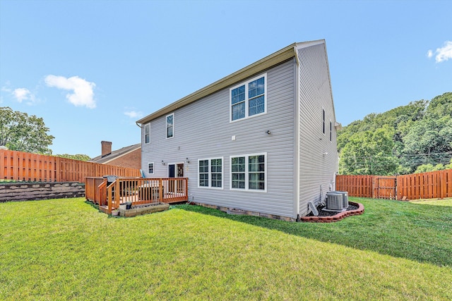 1407 Brandon Ave SW, Roanoke, VA 24015 - rear view of house with a deck and central AC unit