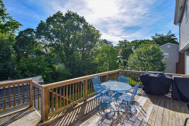 7268 Twin Forks Dr, Roanoke, VA 24019 - deck featuring outdoor dining area and grilling area