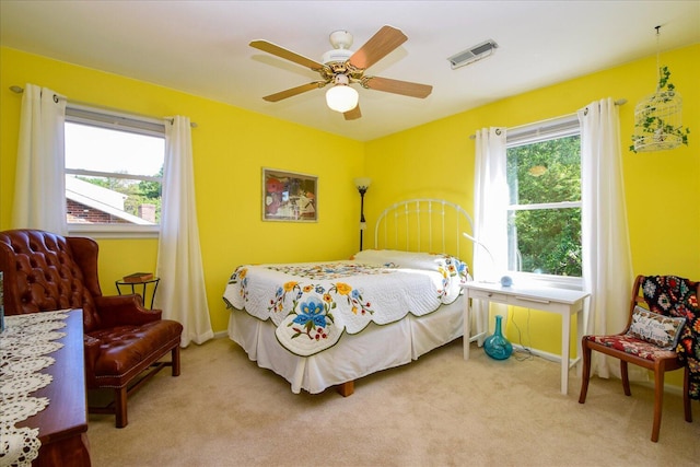 7268 Twin Forks Dr, Roanoke, VA 24019 - carpeted bedroom with baseboards and ceiling fan