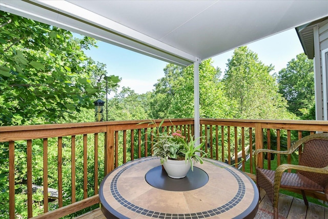 7635 Peebles Ln, Roanoke, VA 24018 - wooden terrace featuring outdoor dining space
