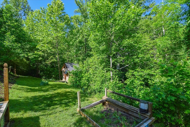 7635 Peebles Ln, Roanoke, VA 24018 - view of grassy yard with a wooded view