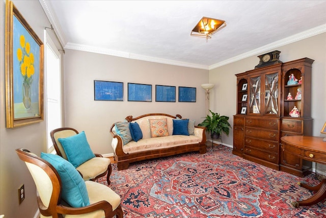 7635 Peebles Ln, Roanoke, VA 24018 - sitting room with baseboards and crown molding