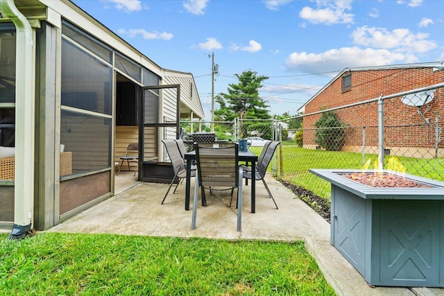 2136 Bainbridge Dr, Salem, VA 24153 - view of patio with an outdoor fire pit