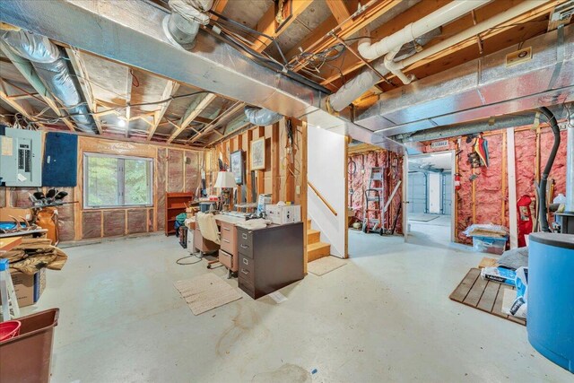 48 Overlook Rd, Hardy, VA 24101 - basement featuring electric panel and stairway